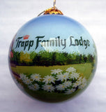 Custom Glass Ornament Edelweiss