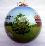 Custom Glass Ornament Edelweiss