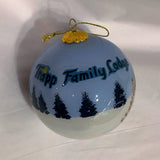 Custom Glass Ornament Winter Lodge