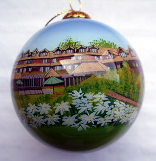 Custom Glass Ornament Edelweiss