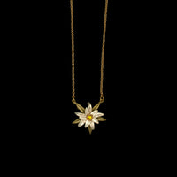 Edelweiss 1 Flower Pendant Necklace by Michael Michaud