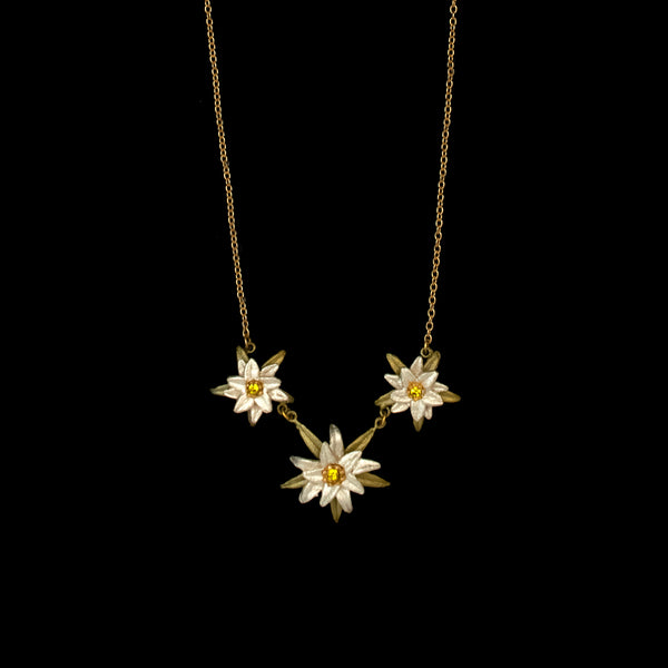 Edelweiss 3 Flower Necklace by Michael Michaud