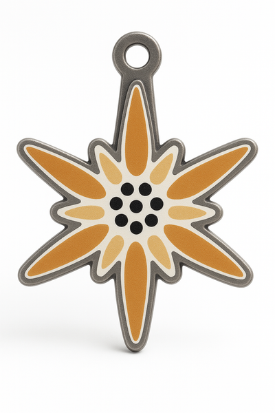 Custom von Trapp Family Edelweiss Metal and Porcelain Ornament