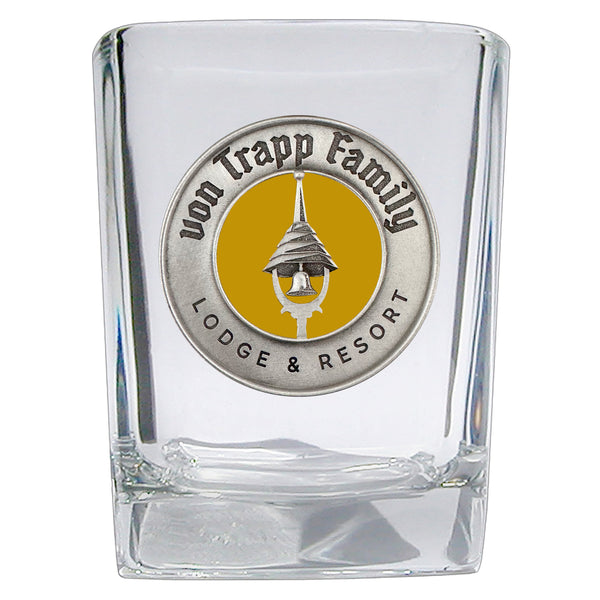 Pewter Medallion Square Shot Glass