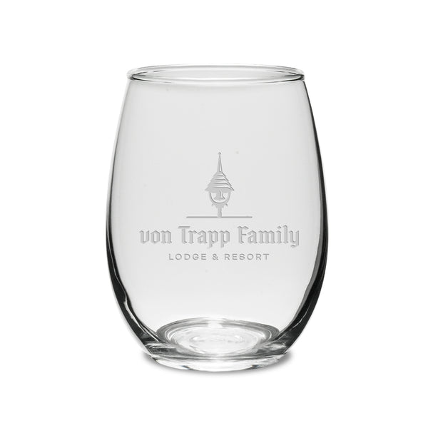 The von Trapp Family Lodge Etched Stemless Wine Glass